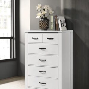 LILOLA LIVING Cassini White 5-Drawer Chest