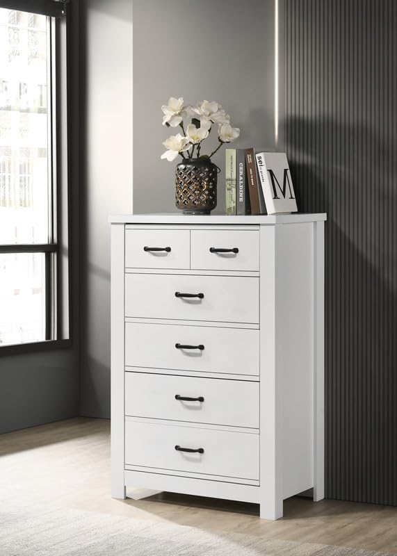 LILOLA LIVING Cassini White 5-Drawer Chest