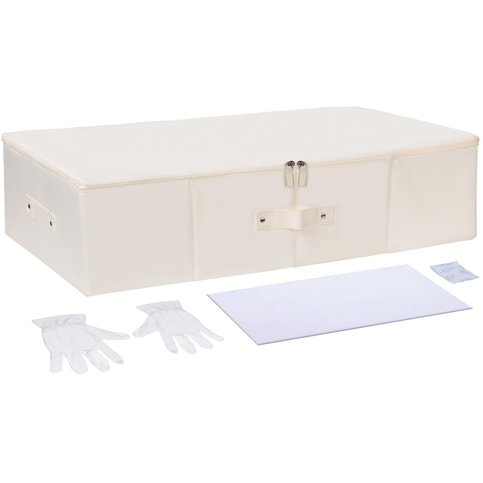 Wedding Dress Storage Box - Wedding Dress Preservation Box - Wedding Dress Preservation Kit ,with 20 Sheets of Acid Free Tissue Paper, Breathable,Foldable,Bridal Must-Have Heirlooms (Beige)