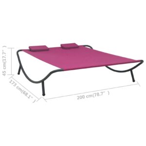 BULANED Outdoor Sofa,Patio Furniture Set,Outdoor Furniture, Patio Bed Fabric Pink