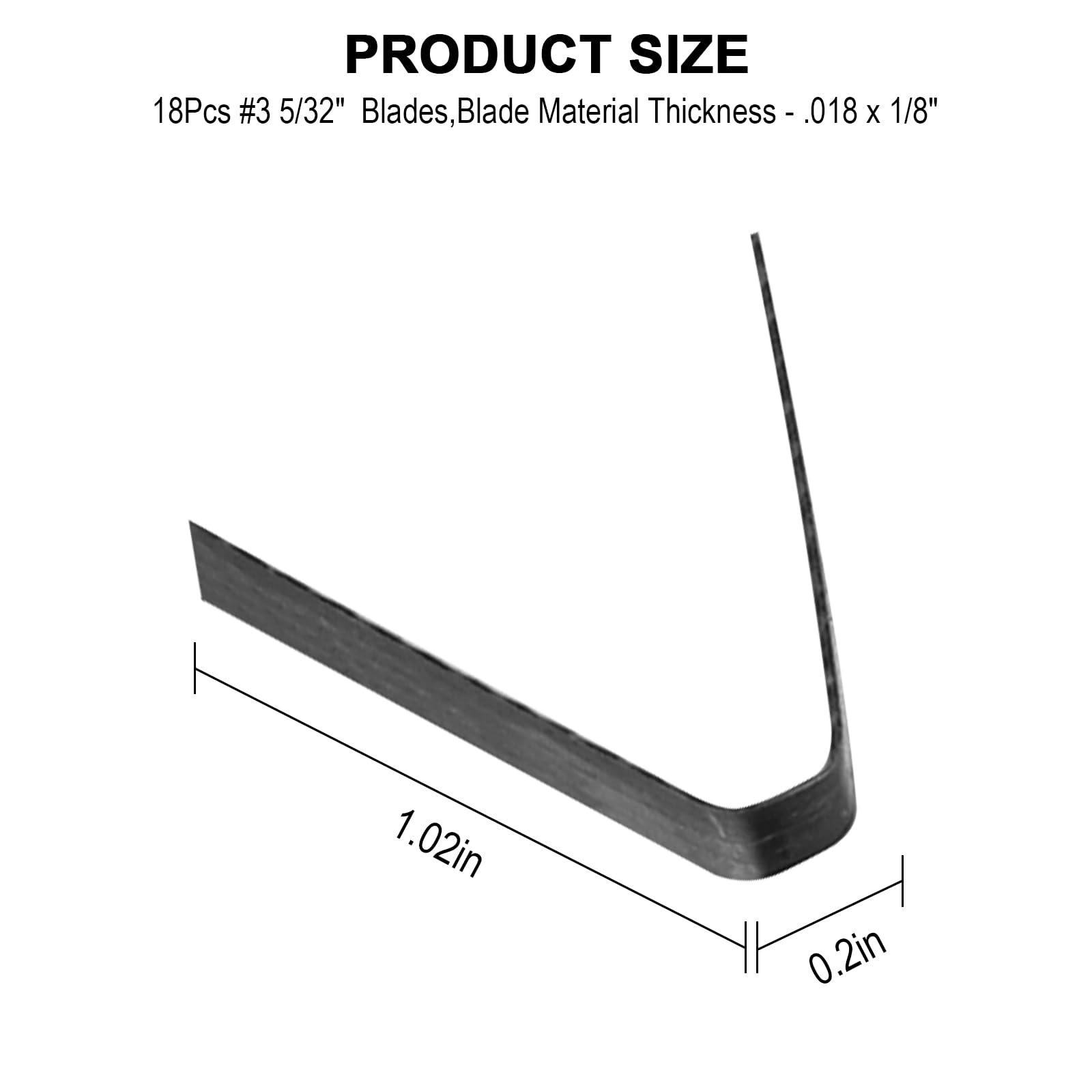 Niahm Tire Groover #3 Blades for V100 Groover, Flat Bottom, 5/32" Square Standard Blade Pack of 18