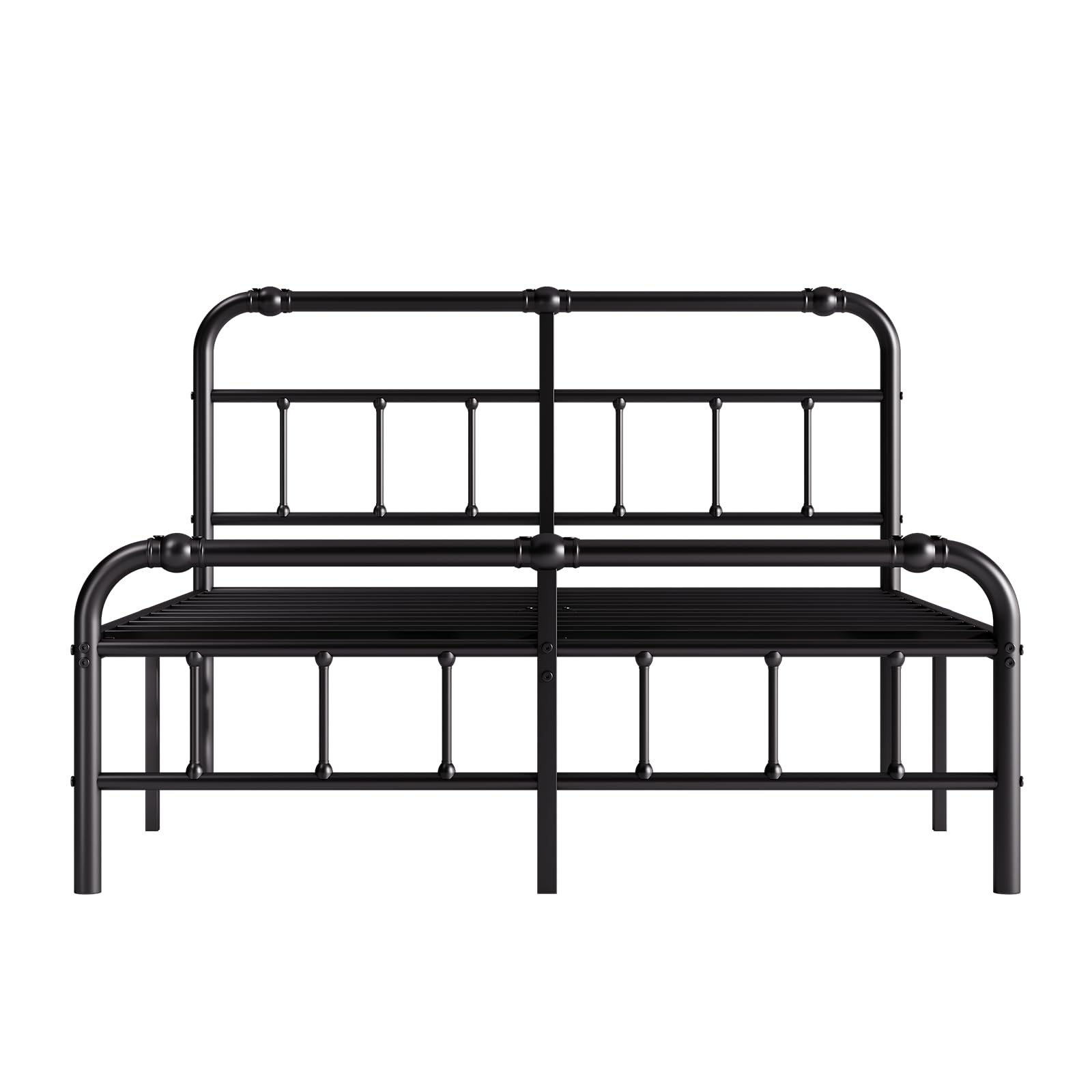 Bednowitz King-Bed-Frame-with-Headboard and Footboard, 18 Inch High Metal Platform King-Size-Bed-Frame, 4000 Lbs Heavy Duty Steel Slats Support, No Box Spring Needed, Noise Free