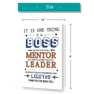 Funny Boss’s Day Card for Boss, Unique Boss Appreciation Card for Him Her, National Bosses Day Gifts for Leader, Best Boss Day Cards Gifts for Mentor, Bosses Day Gift Ideas