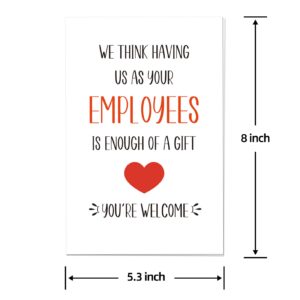 Arsagen Jokey Happy Boss's Card for Team Leader, Employer Appreciation Card, Hilarious Birthday Card for Manager, Funny Boss Day Card