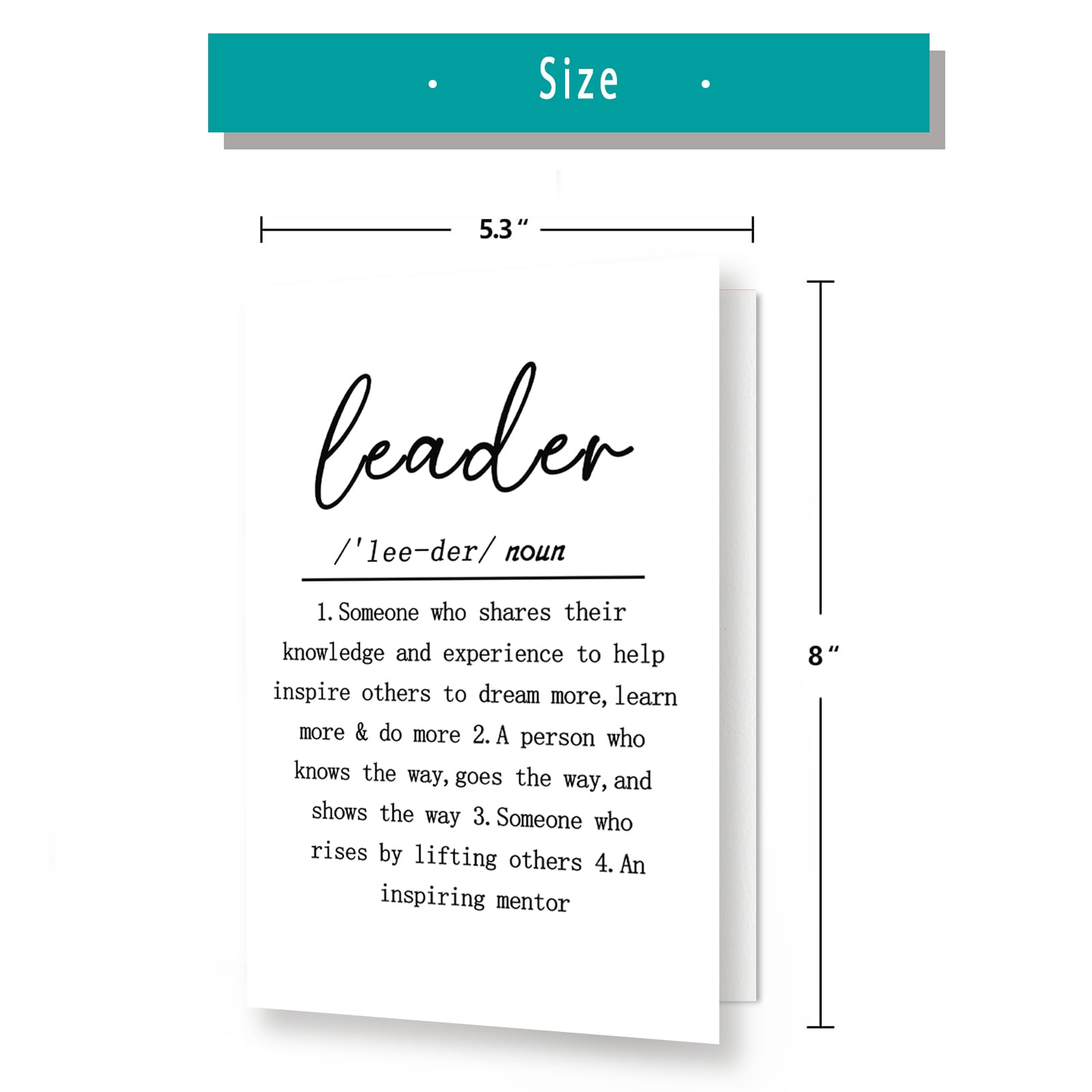 Perfect Bosses Day Card Gifts for Boss Leader, Humor Leader Definition Gift for Boss Lady, Happy Boss's Day Card for Your Leader, Boss Day Card from Staff Coworker Employee, Birthday Card for Leader