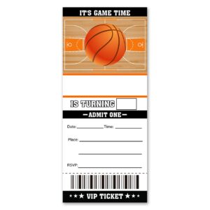 vahatan basketball birthday party invitations 20 pack basketball theme ticket invitations with envelopes invites cards