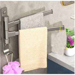 SEIFE Wall Mounted Towel Rack Swivel Towel Rail Chrome Stainless Steel Wall Mounted Towel Rack Holder with 4 Swivel Bars 180° Rotation Swing Towel Holder for Kitchen,Bathroom Bathroom Shelves (Color