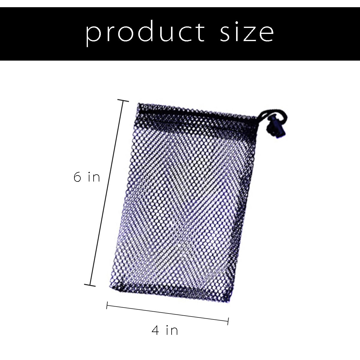 Leewoth 12pcs Small Mesh Bags Nylon Storage Mesh Bags Black Nylon Mesh Drawstring Bags with Small Travel Stuff Bags（ 6 x 4 inch）