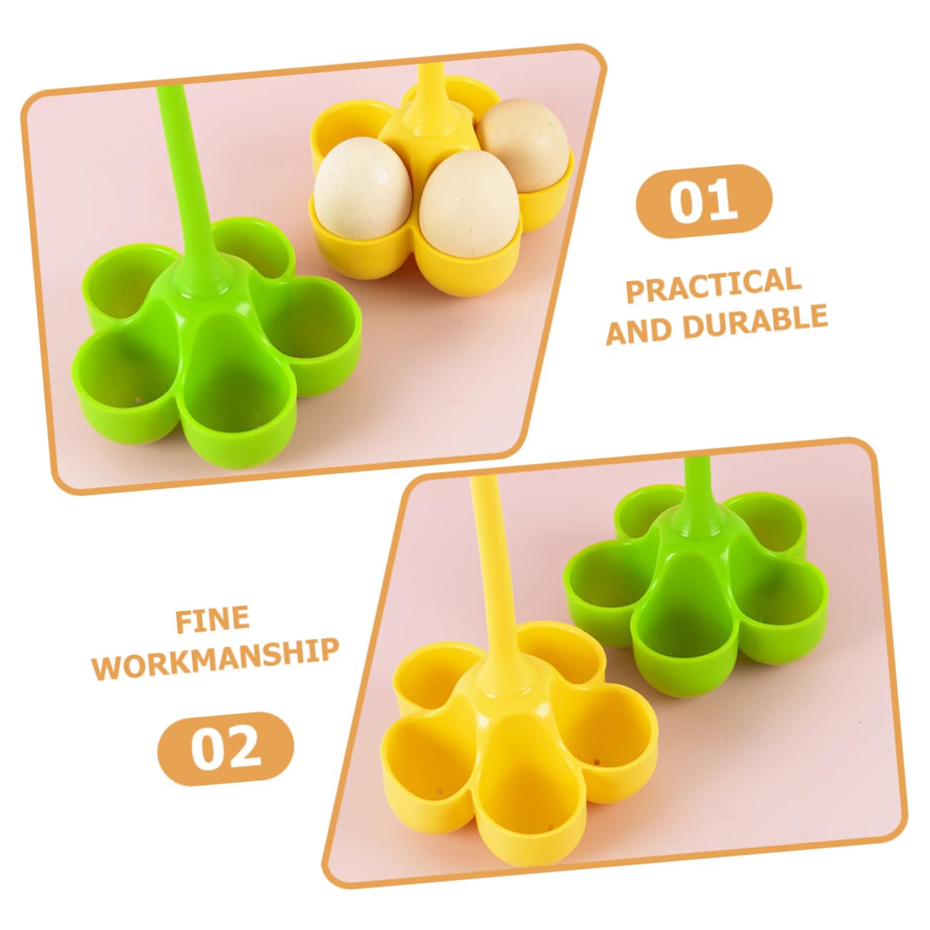 FELTECHELECTR 2 Pcs Silicone Cookers for Poached Flexible Holders for Kitchen Use Ideal for Easy Cooking and Meal Prep