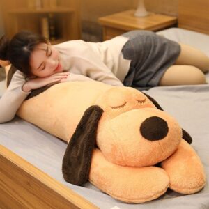 chilsoby Giant Dog Puppy Stuffed Animals Plush Toy, 23.6 Inch Large Stuffed Dog Hugging Pillow Soft Sleeping Plush Body Pillow Birthday