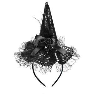 lkqbbsz halloween sequins witch headbands witch hats for women halloween party favor, cosplay, kids witch costume