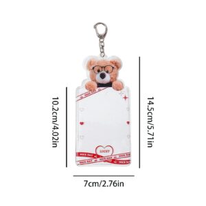 Qusmeiyici 3PCS Photocard Holder Keychain Cute Kpop Photocard Holder Photocard Keychain Cute Card Holder Protective Photo Sleeves Pendant Keychain Keychain ID Card Holder, ID Student Card Holder