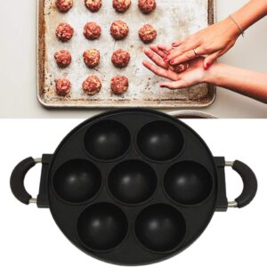 DarklIp 7-Hole Cake Cooking Pan Cast Iron Omelette Pan Non-Stick Cooking Pot Breakfast Cooking Pie Cake Mold Kitchen Cookware Cake Cooking Pans Nonstick Set