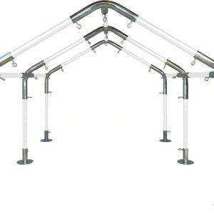 Carport Kit, 20' x 20' High Peak Canopy Fittings, DIY Metal Carport Frame Parts, 1-1/2" EMT Fittings