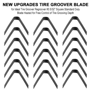 Niahm Tire Groover #3 Blades for V100 Groover, Flat Bottom, 5/32" Square Standard Blade Pack of 18