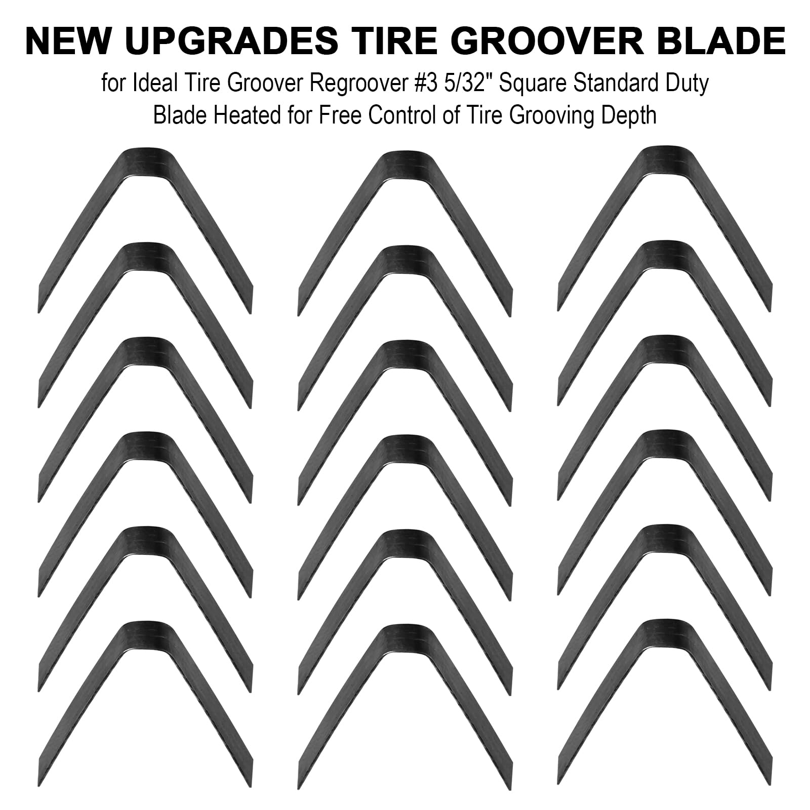 Niahm Tire Groover #3 Blades for V100 Groover, Flat Bottom, 5/32" Square Standard Blade Pack of 18