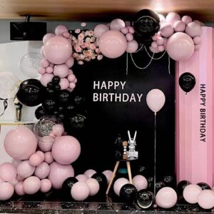 black and pink balloons garland kit,pastel pink and black balloon party decorations 18in 10in 5in black pink balloons for wedding bridal shower anniversary birthday party baby shower