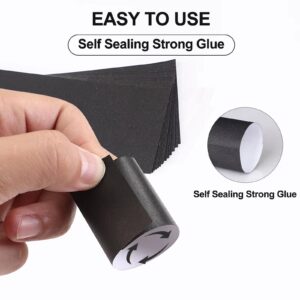 Germiwipe (Box of 500 Black) Paper Napkin Band Self Adhesive, Paper Napkin Rings Self Adhesive,Silverware Wraps Bands, GENB500BK