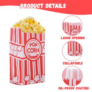 200 Pieces Paper Popcorn Bags 2 oz Pop Corner Bags Individual Servings for Popcorn Machine Party Disposable Pop Corn Storage Christmas Bag Bulk