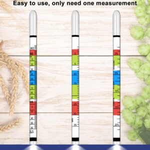 Kosoeur Triple Scale Hydrometer, Alcohol Hydrometer for Wine, Mead, Kombucha & Beer, Mead Making Kit, (ABV Tester, Brix, Specific Gravity Hydrometer), Hydrometer Alcohol Kit for Wine Brewing Supplies