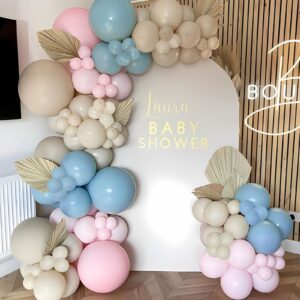 DIY Gender Reveal Party Decorations-138pcs Pink and Blue Balloon Garland Kits for Gender Reveal Balloons Backdrop Wall Birthday Party Supplies Bridal Shower Decor Boy Girl Baby Shower Decorations