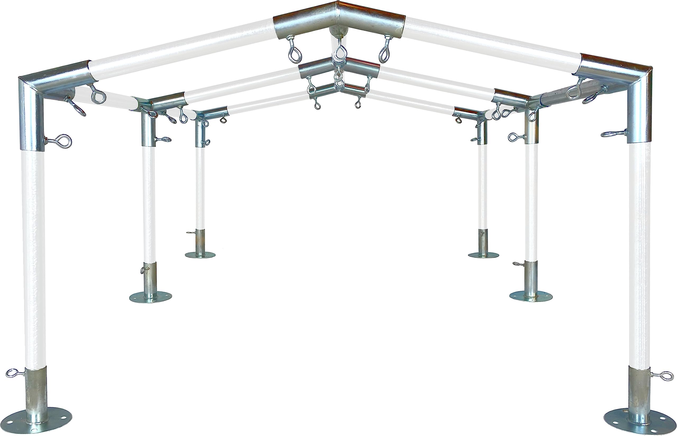 Carport Kit, 20' x 20' Low Peak Canopy Fittings, DIY Metal Carport Frame Parts, 1-1/2" EMT Fittings