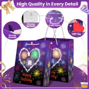 MAGICAL BAG Light & Sound Birthday Gift Bags with Fireworks & Cheering, Birthday Bags for Wife, Husband, Him, Her, Women, Men & More, Music Gift Bag Medium Size