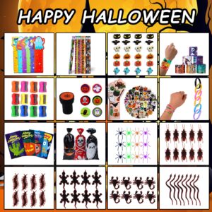 436 Pcs 24 Pack Assorted Halloween Stationery Set, Halloween Party Favors for Kids, Halloween Classroom Prizes Supplies Goodie Bag Stuffers Fillers, Including Halloween Themed Assorted Stationery