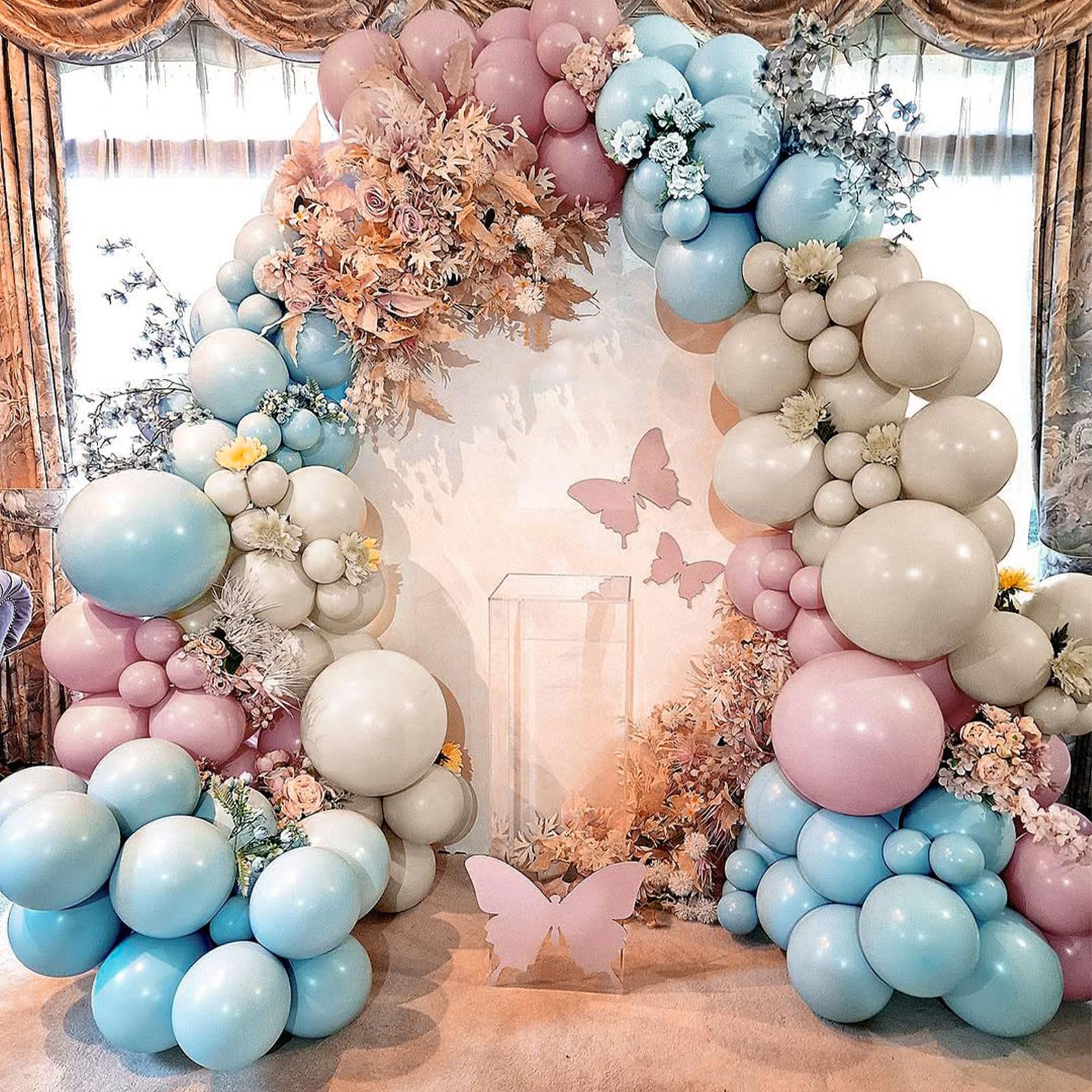 DIY Gender Reveal Party Decorations-138pcs Pink and Blue Balloon Garland Kits for Gender Reveal Balloons Backdrop Wall Birthday Party Supplies Bridal Shower Decor Boy Girl Baby Shower Decorations