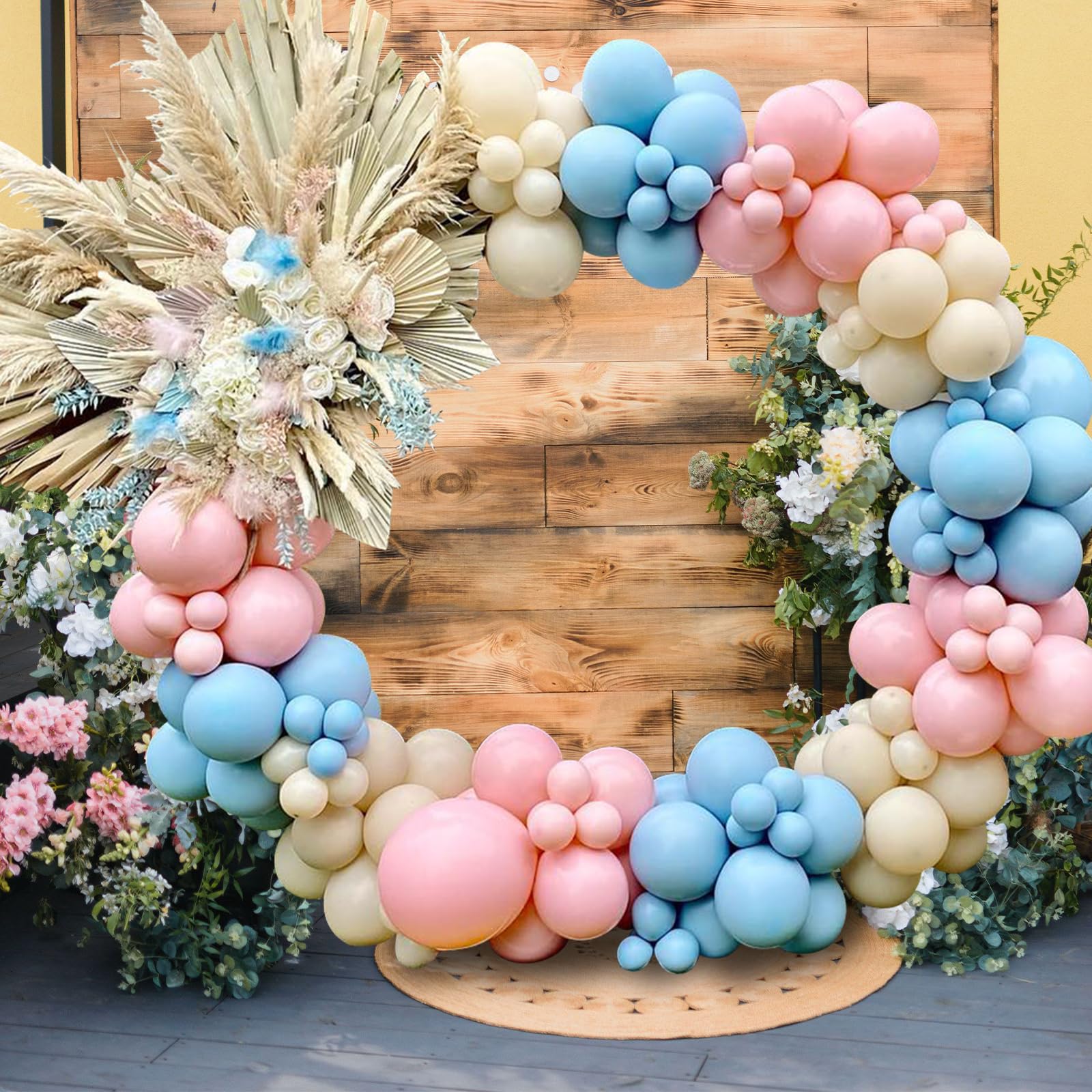 DIY Gender Reveal Party Decorations-138pcs Pink and Blue Balloon Garland Kits for Gender Reveal Balloons Backdrop Wall Birthday Party Supplies Bridal Shower Decor Boy Girl Baby Shower Decorations