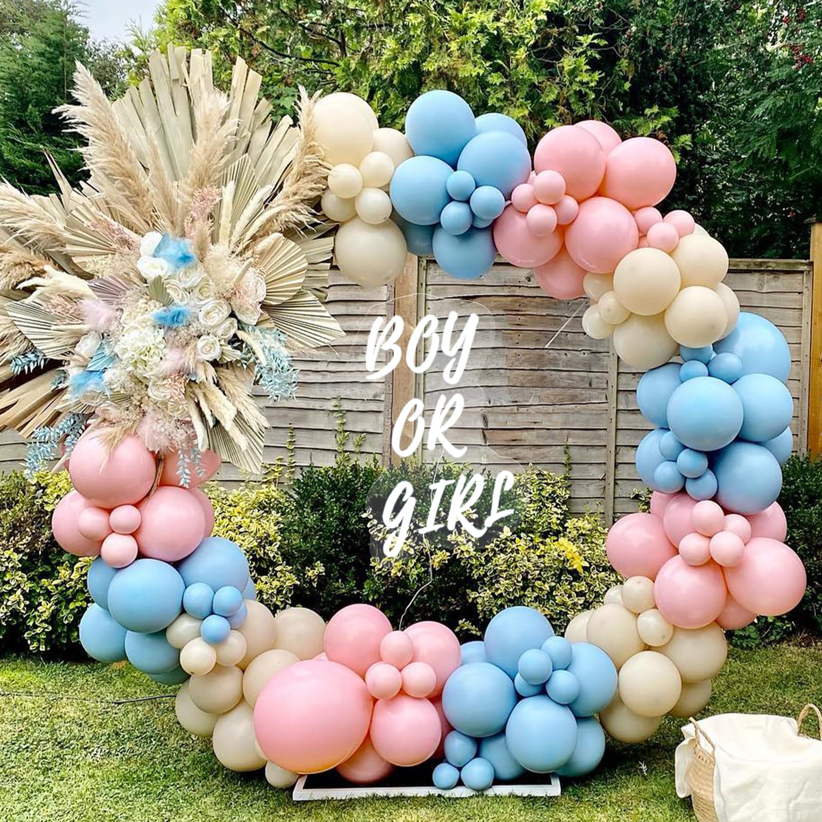 DIY Gender Reveal Party Decorations-138pcs Pink and Blue Balloon Garland Kits for Gender Reveal Balloons Backdrop Wall Birthday Party Supplies Bridal Shower Decor Boy Girl Baby Shower Decorations