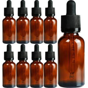 xprs nutra empty 1 ounce glass tincture bottles with dropper - 30 ml glass bottle with dropper - premium small bottles for liquids ideal as droppers for oils (amber, 24 count (pack of 1))