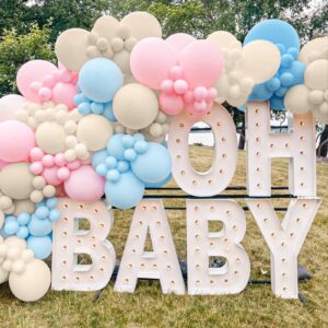 DIY Gender Reveal Party Decorations-138pcs Pink and Blue Balloon Garland Kits for Gender Reveal Balloons Backdrop Wall Birthday Party Supplies Bridal Shower Decor Boy Girl Baby Shower Decorations