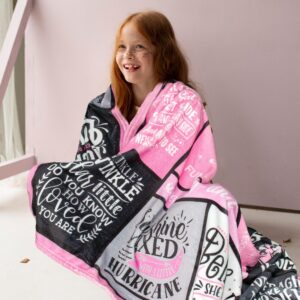 lemzcen 14 Year Old Girl Gifts, 14th Birthday Gifts for Girls, Birthday Gifts for 14 Year Old Girls, 14 Birthday Decorations for Girls, 14 Year Old Girl Birthday Throw Blanket 60”x50”