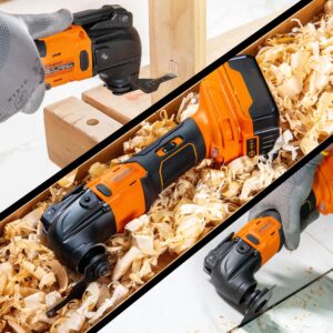 IRONFIST Cordless Oscillating Tool for DEWALT 20V MAX Battery, Brushless Motor 6 Speed Quick Change Blades, Multi Tool for Cutting Wood, Scraping, Sanding (NO BATTERY)