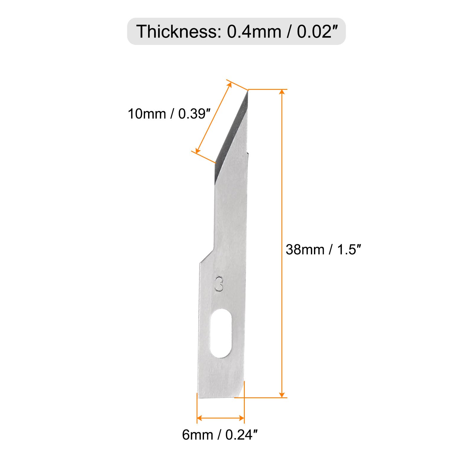 HARFINGTON 40pcs Exacto Knife Blades #3 Hobby Knife Replacement Blades Spare Precision Exacto Blades Hobby Knife Blade Refills for DIY, Art, Cutting, Carving, Scrapbooking, Stencil