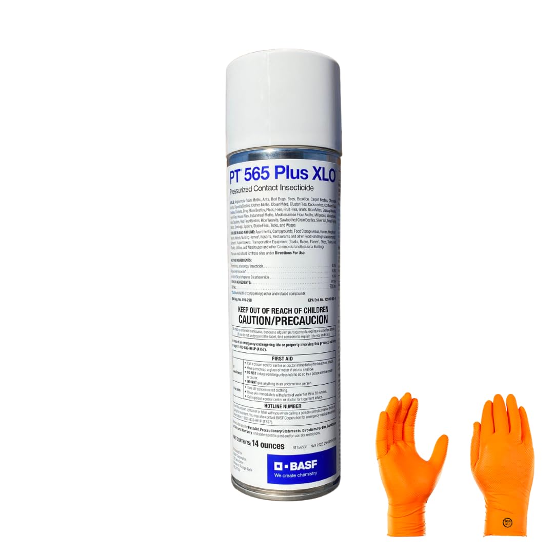 PT 565 Plus XLO Insecticide for Residue-Free Pest Control - with USA Supply Protective Gloves | USA Supply Pest Identification Card