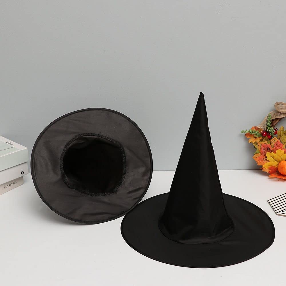 LKQBBSZ Witch Hat, Black Witch Hat for Kids, Halloween Witch Costume Accessories, Yard Decoration and Carnivals Hats