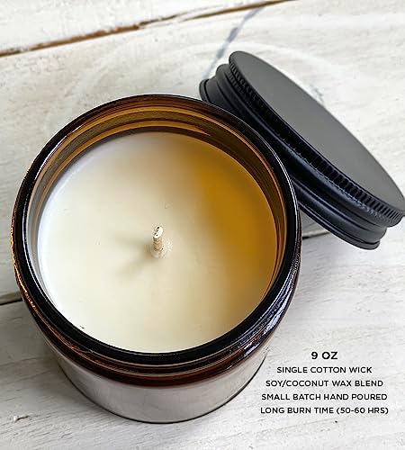 Amber Vale Home Gathering, Orange Clove and Cinnamon Scented Natural Soy and Coconut Wax Candle, Phthalate Free, Non-Toxic and Healthy Clean Burning, 9oz Jar