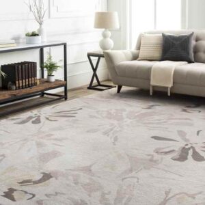 BROOKS DECOR Area Rugs, 2x4 Hearth Transitional Brown Area Rug Carpet for Living Room, Bedroom or Kitchen (2' x 4' Hearth)