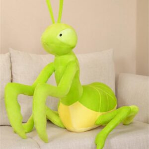 Skyseen Praying Mantis Pillow Mantis Animal Insect Shaped Throw Pillow for Home Decoration 27.6"