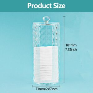 Serveyou Bathroom Cup Dispenser,Mouthwash Cup Holder,Transparent Round Cotton Cotton Storage Tube with Cover,Acrylic PS Plastic Side Opening High Toughness for Bathroom Makeup Organizer