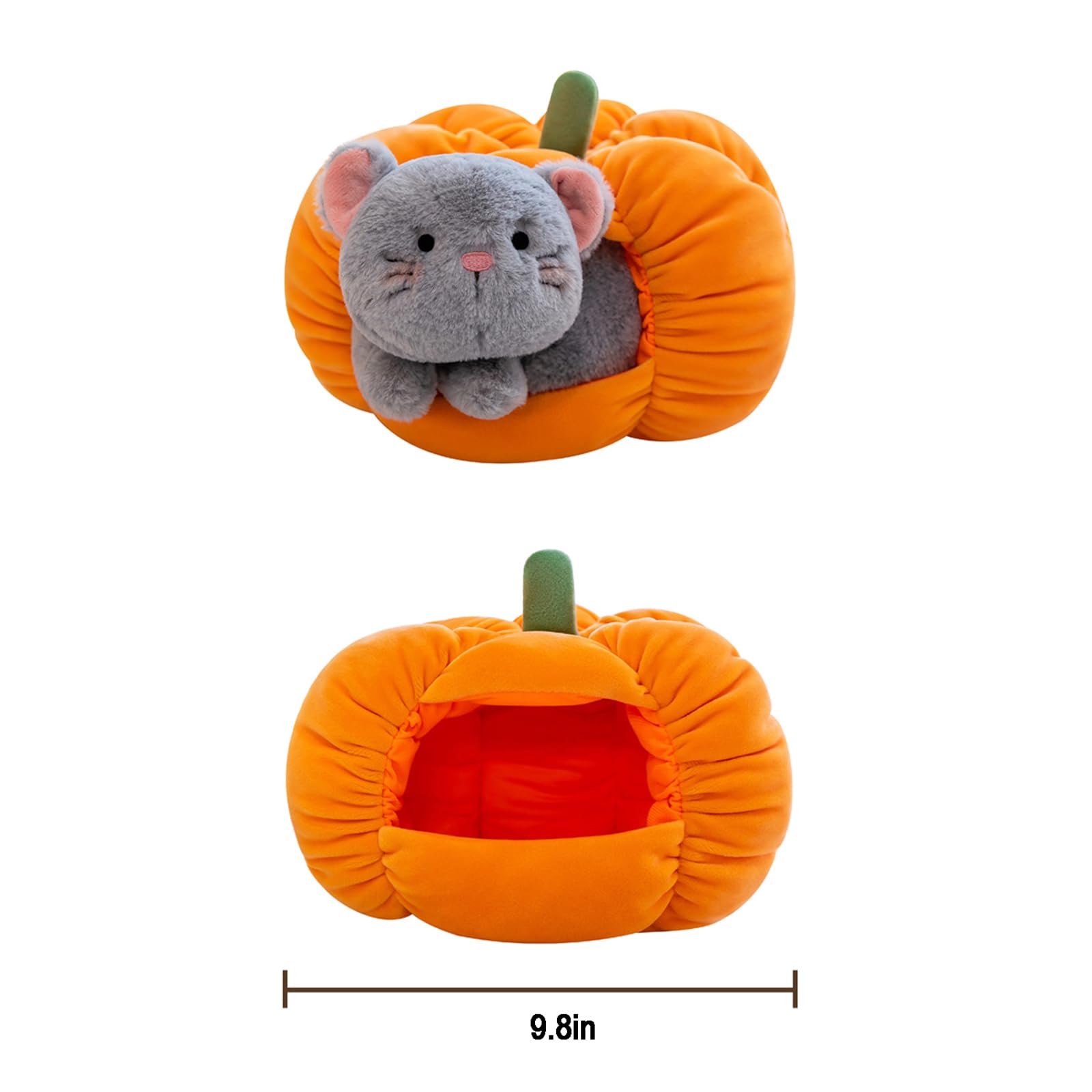 Keludu Halloween Plush Pillow Pumpkin with Dog - Creative Design | Soft Stuffed Animal