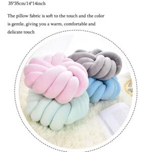 Youjiayi Knot Pillow Ball Round Cushion Decoration Knotted Throw Pillows Sofa Floor Car Pillow Back Cushion Kids Toys,Ivory