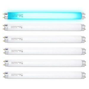 konideke 6 pack t8f10w bl 10w replacement bulbs t8 10 watts fluorescent tube for 20w device 13 inch 365-nm black light