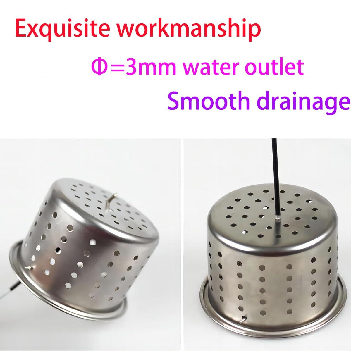 Qrity Kitchen Sink Drain Assembly Kit 110mm, Stainless Steel Sink Basket Strainer, Removable Waste Basket/Sealed Lid