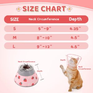 GoGoPaw Cat Cone, Adjustable Cat Cone Collar Soft to Stop Licking, Foldable Cute Cat Cone Alternative, Water Resistant Neck Cone for Cats, Lightweight Cat Recovery E Collar for Cat Kitten（Pink，S