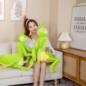 Skyseen Praying Mantis Pillow Mantis Animal Insect Shaped Throw Pillow for Home Decoration 27.6"