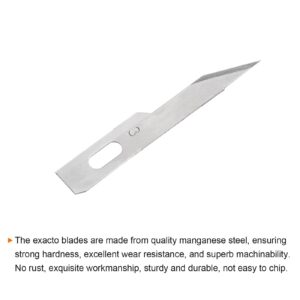 HARFINGTON 40pcs Exacto Knife Blades #3 Hobby Knife Replacement Blades Spare Precision Exacto Blades Hobby Knife Blade Refills for DIY, Art, Cutting, Carving, Scrapbooking, Stencil