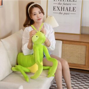 Skyseen Praying Mantis Pillow Mantis Animal Insect Shaped Throw Pillow for Home Decoration 27.6"